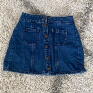 thrifted brandy melville short jean skirt